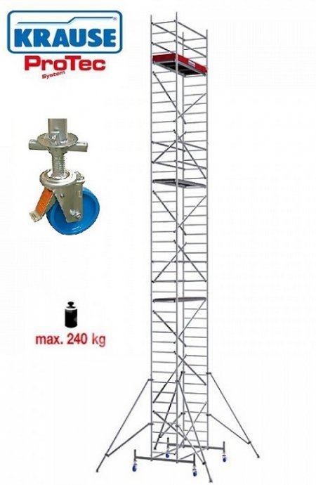 Pokretna aluminijska skela Krause ProTec s kotačima i stabilizatorima